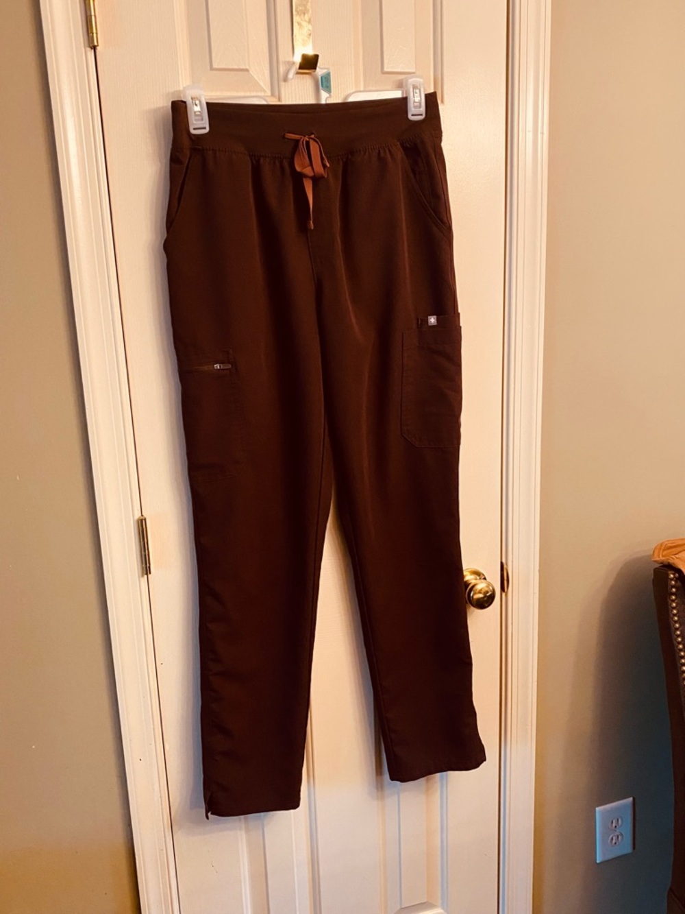 Figs womens Brown Drawstring Scrub Pants